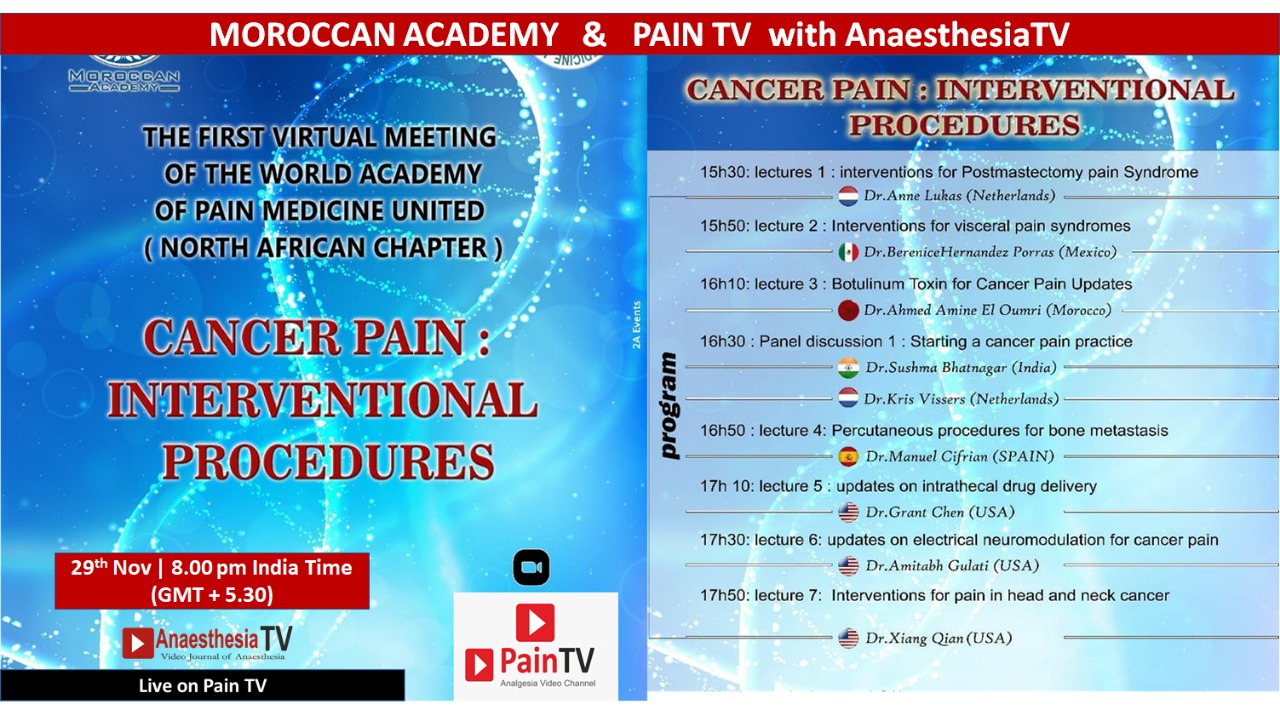 MOROCCAN ACADEMY   &   PAIN TV  | Cancer Pain Intervenntional Procedures