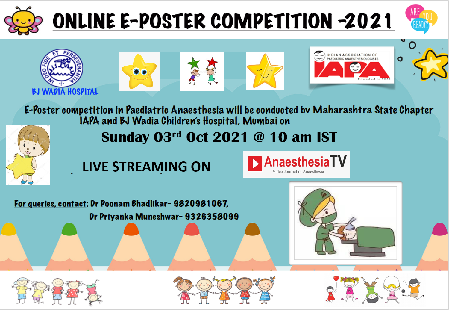 ONLINE E-POSTER COMPETITION in PAEDIATRIC ANAESTHESIA – 2021
