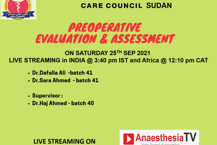 PREOPERATIVE EVALUATION AND ASSESSMENT