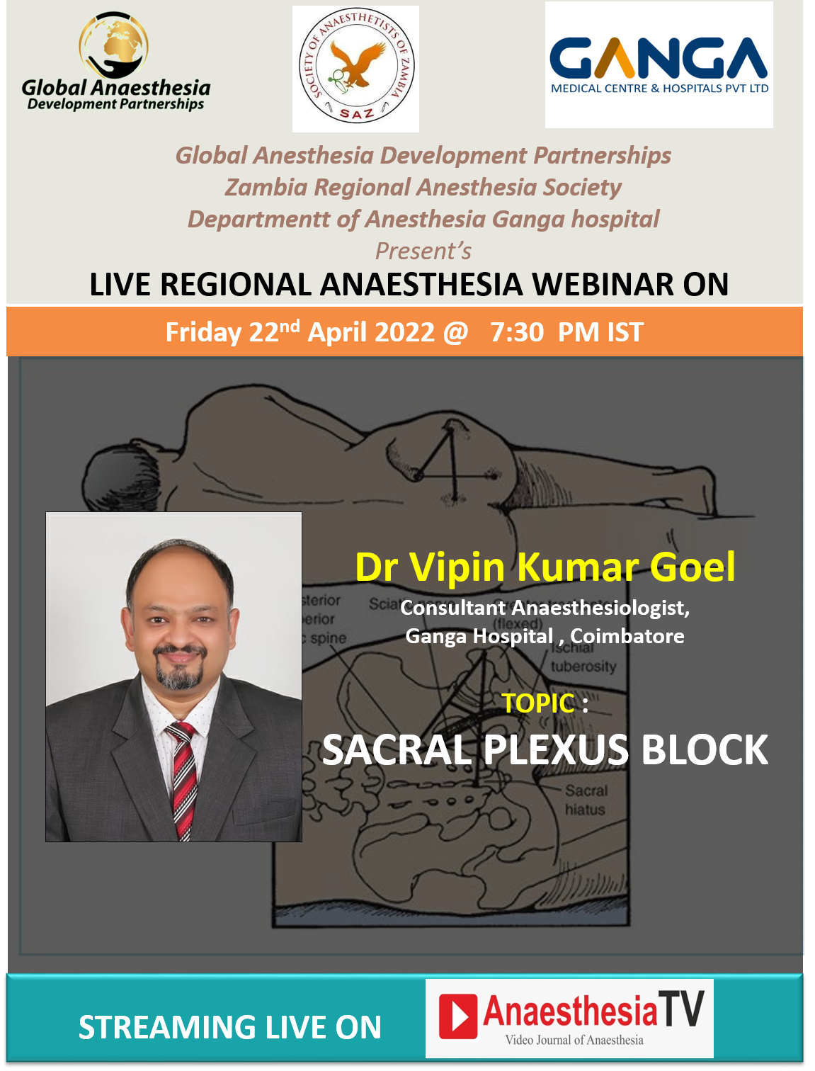SACRAL PLEXUS BLOCK by Dr. Vipin Kumar Goel (Consultant Anesthesiologist, Ganga hospital, India)