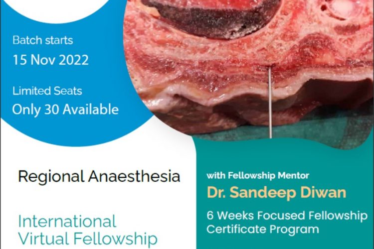 Welcome to International Virtual Online Fellowship in Regional Anaesthesia (Advanced) with Dr Sandeep Diwan