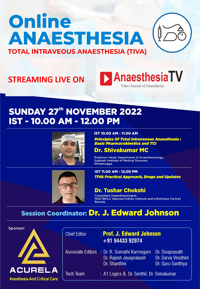 Principles Of Total Intravenous Anaesthesia: Basic Pharmacokinetics and TCI and TIVA Practical Approach, Drugs and Updates