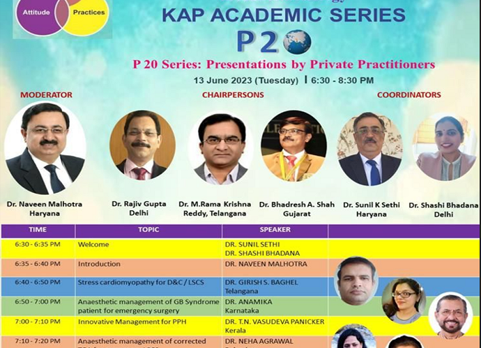 KNOWLEDGE ATTITUDE PRACTICES ( KAP ) IN ANAESTHESIOLOGY : Presentations by Private Practitioners