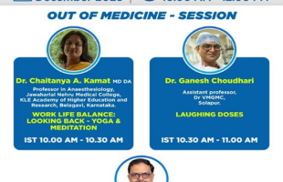 OUT OF ANAESTHESIA MEDICINE – SESSION-WORK LIFE BALANCE: LOOKING BACK-YOGA AND MEDITATION-LAUGHING DOSES – EVIDENCE BASED MONEY MAHAGEMENT