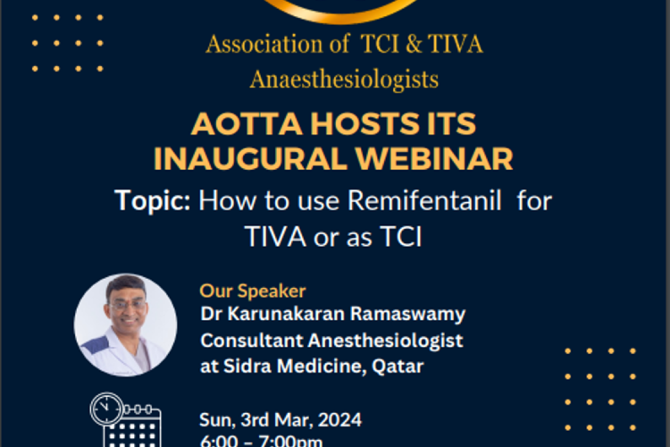 How to use Remifentanil for TIVA or as TCI by Dr Karunakaran Ramaswamy , Consultant Anesthesiologist at Sidra Medicine, Qatar